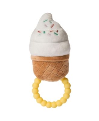 Sweet Soothie Soft Baby Rattle with Teether Ring, Ice Cream