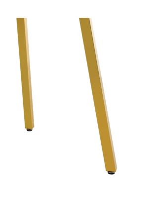 Table and chair set.A Modern Minimalist Style Round Clear Tempered Glass Table with Metal Legs.Paired with white chairs with Modern PU Leather High Back Upholstered and C-Tube Golden Legs.