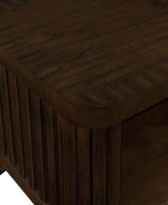 Rectangular Wood Coffee Table for Living Room, 41.5-Inch Coffee Table with Solid Wood Legs, Wood Center Table Tea Table with Open Storage Shelf. Easy Assembly, Espresso