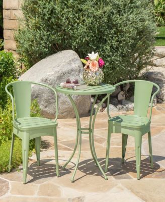 Whimsical Outdoor Bistro Set: Durable Iron Table And Chairs With Water-Resistant Finish