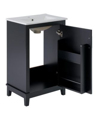 Modern Bathroom Vanity with Ceramic Basin (20x15.5x33.3")