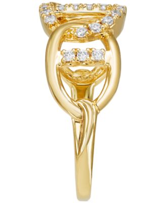 Diamond Mariner Link Chain Open Band (1/4 ct. t.w.) in 14k Gold