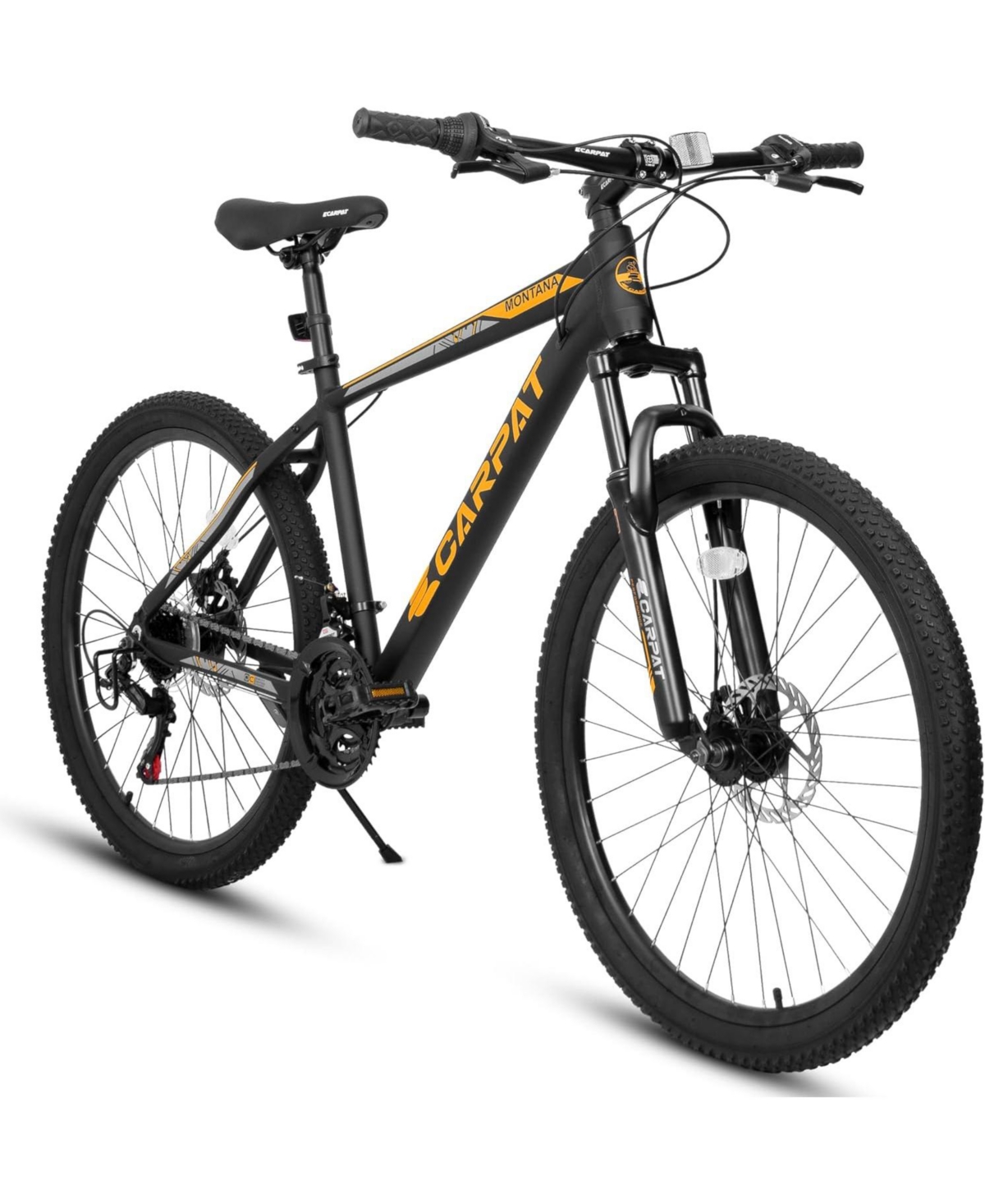 Streamdale Furniture 26-inch mountain bike adult aluminum frame shock absorbing front fork bike 21-speed disc brake mountain bike - Black+orange