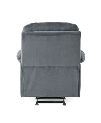 Silvery Luxury Manual Recliner with Dual Cup Holders