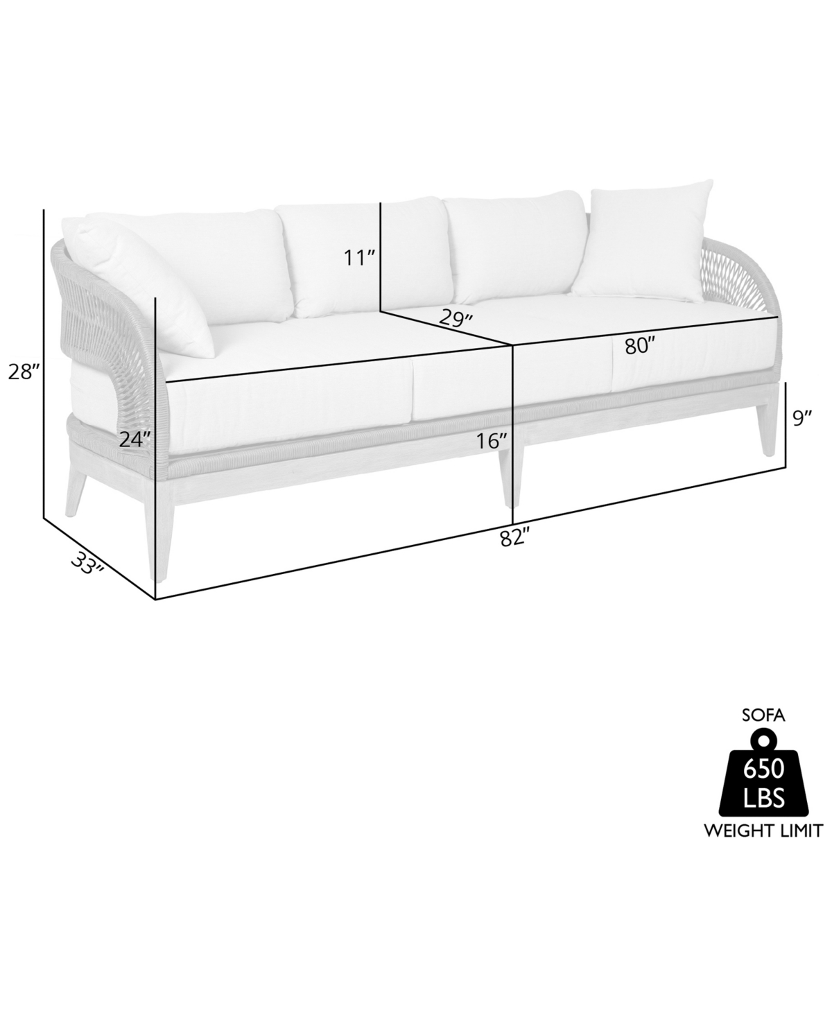 Macy's Orbit Outdoor Sofa In Brown