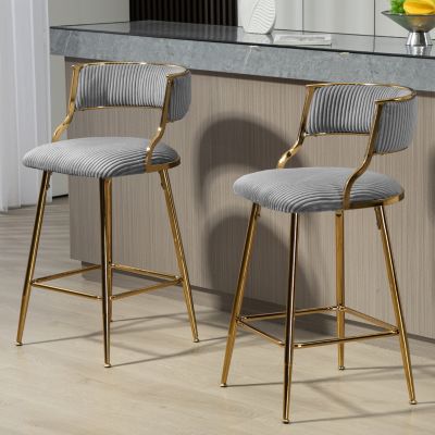 Streamdale Corduroy Counter Bar Stools