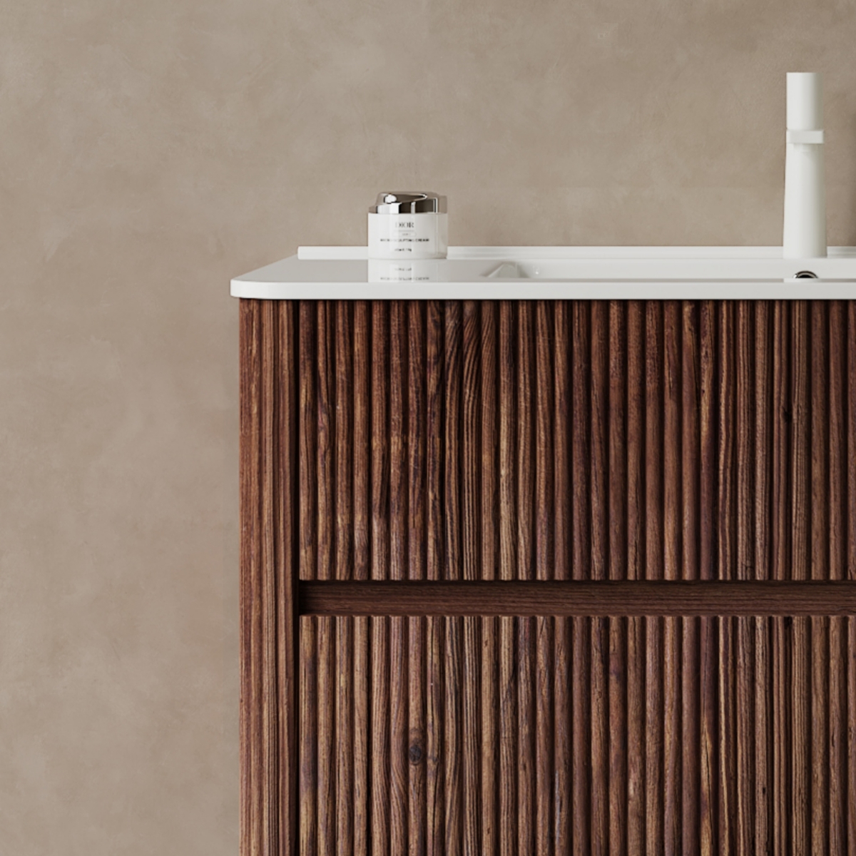 Simplie Fun 30" Bathroom Vanity with Sink, Modern Wall-Mounted Floating Plywood Bathroom Storage Cabinet with 2 Drawers, White Ceramic Basin with Sink