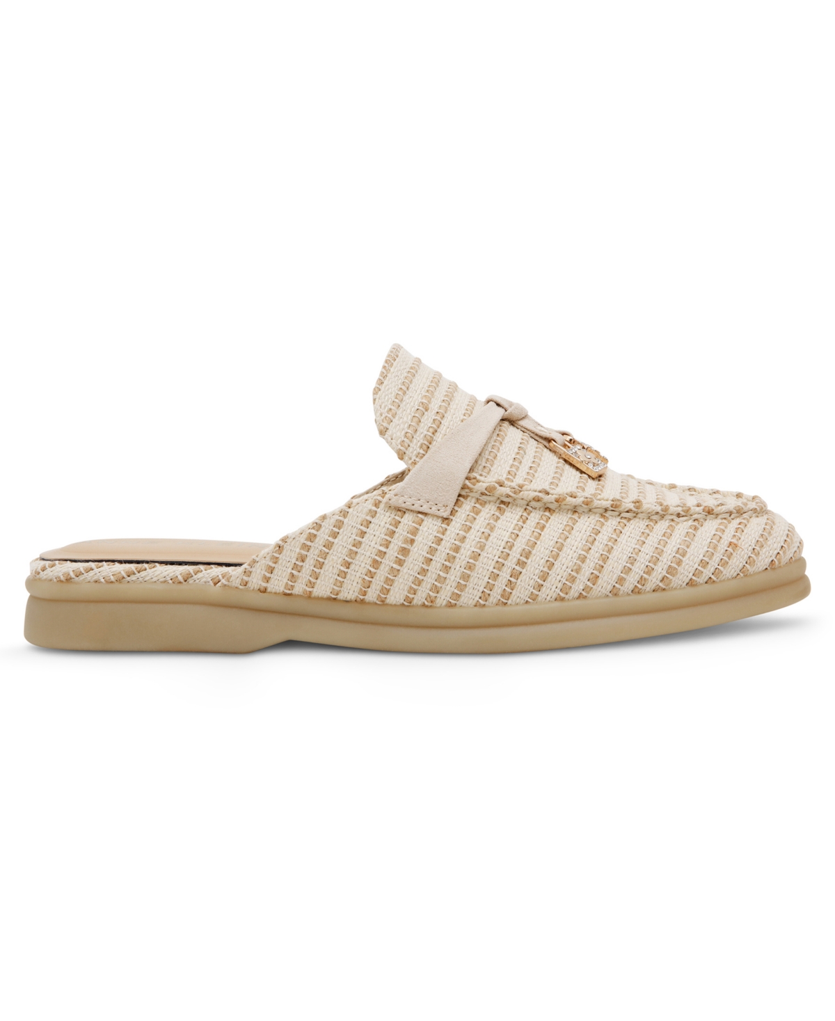 Shop Anne Klein Women's Solay Slip On Linen Mules In Beige