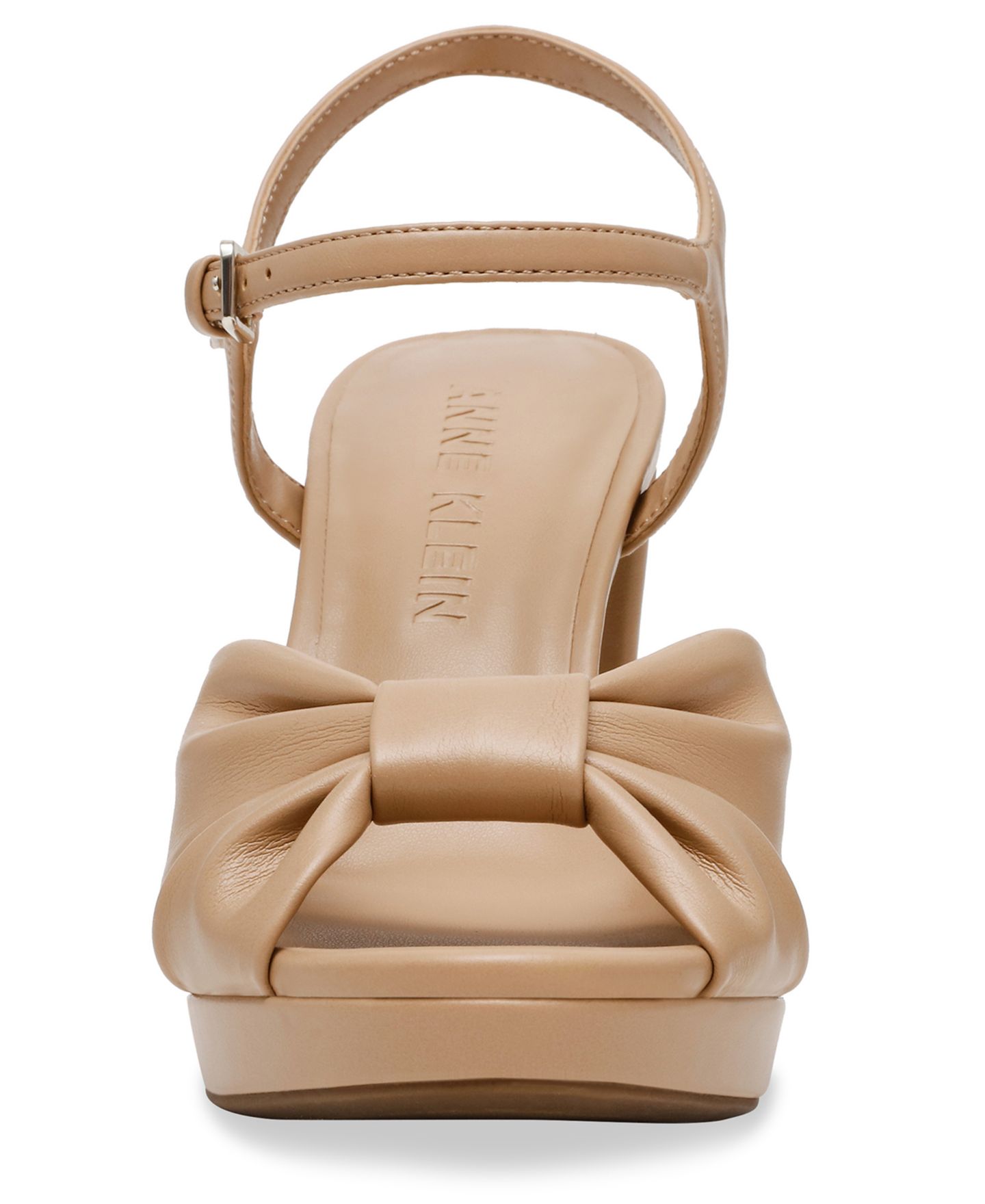 Женские сандалии Anne Klein Velia Platform Block Heel Dress Sandals, цвет: Biscotti — фото 6