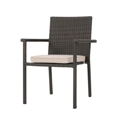 Streamdale San Pico Dining Chair-Multi Brown,1Pc With Cushion