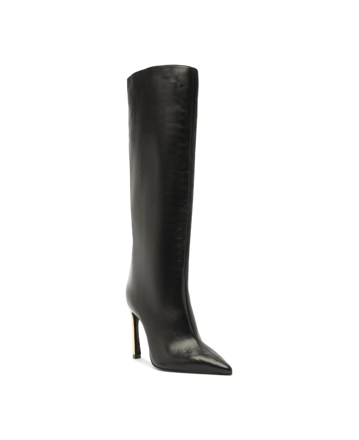 Shop Schutz Women's Cate Curve Pointed Toe High Heel Boots In Black