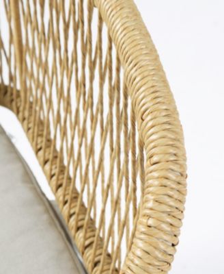 Outdoor Dining Set, Dining Chair Set of 6(Gray)+Acacia Wood Expandable Dining Table