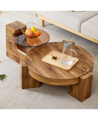 Streamdale Detachable Double-Decker Coffee Table with Flexible Design