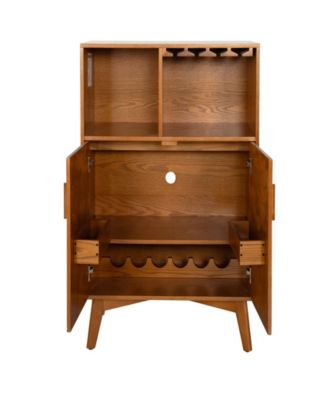 31.5" Wine Cabinet with Glass Holder & Rack