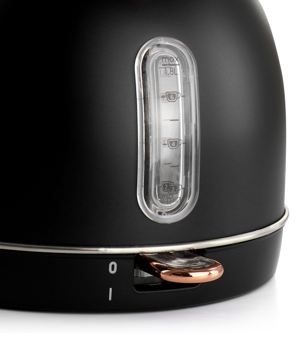 Megachef 1.8l Half Circle Electric Tea Kettle With Thermost In Black