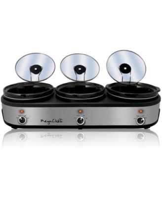 Triple 2.5 Quart Slow Cooker and Buffet Server