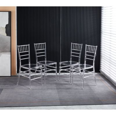 Streamdale welding chair, dining chair, set of 4,plastic seat