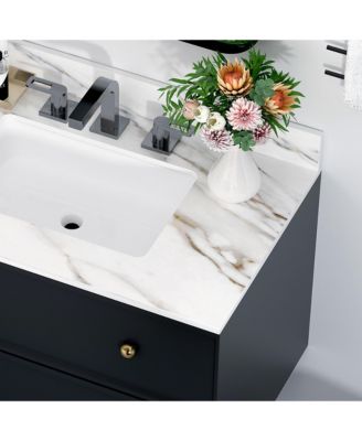 Streamdale 37" Marble Vanity Top with Sink and Backsplash
