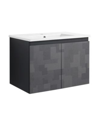 30" Wall-Mounted Vanity with Sink & Soft-Close Door