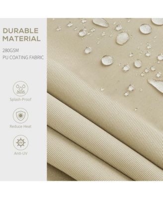 8' x 6.5' Retractable Awning, Patio Awning Sunshade Shelter with Manual Crank Handle, 280gsm UV Resistant Fabric and Aluminum Frame for Deck, Balcony, Yard, Beige