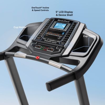 T 6.5 S Treadmill for Running and Walking with 5 inch Display and SpaceSaver Design