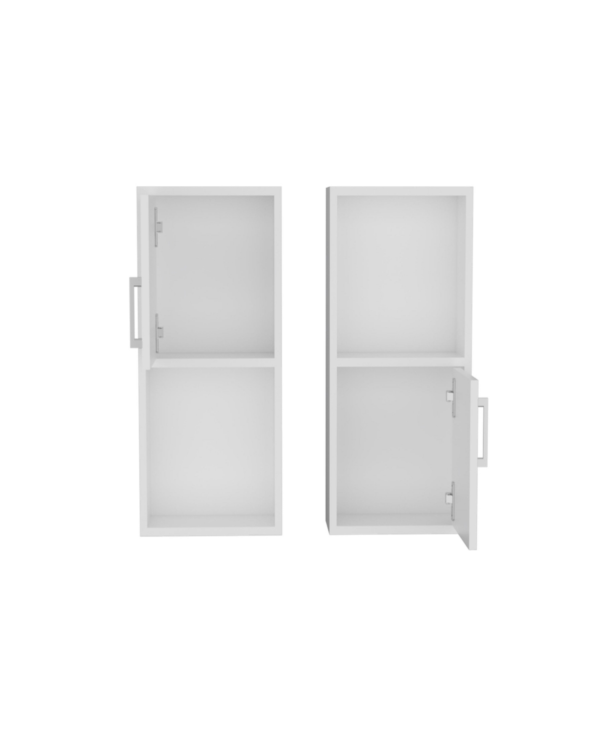 Depot E-Shop Eak 2 Pcs Wall Mounted Bathroom Medicine Cabinet H , Two Doors, Two Shelves