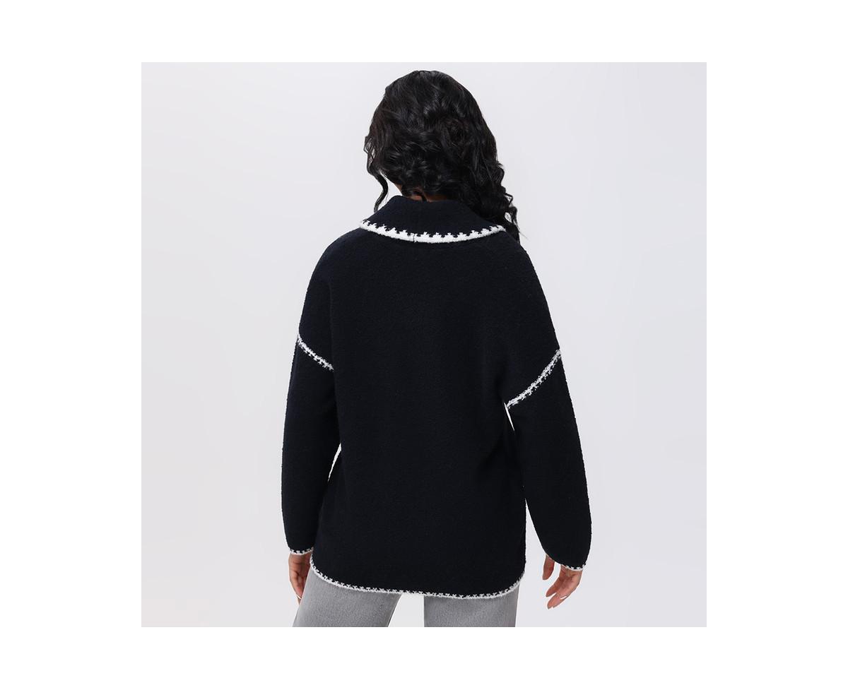 525 Women's Tierney Boucle Coatigan w/ Scarf