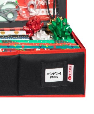 Wrapping Paper Storage Container. Fits up to 27 Rolls 1.37&amp;#x22; Diam 41.25&amp;#x22; L x 14.25&amp;#x22; W x 5.5&amp;#x22; H
