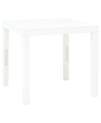 Patio Table White 30.7"x30.7"x28.3" Plastic