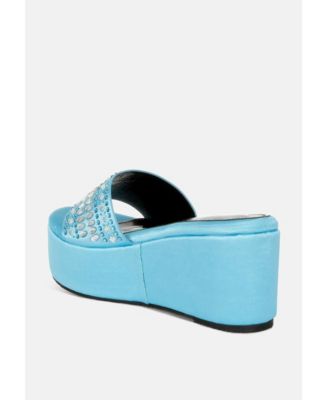 Womens Batanga Diamante & Rhinestone Detail Stylish  Flatforms