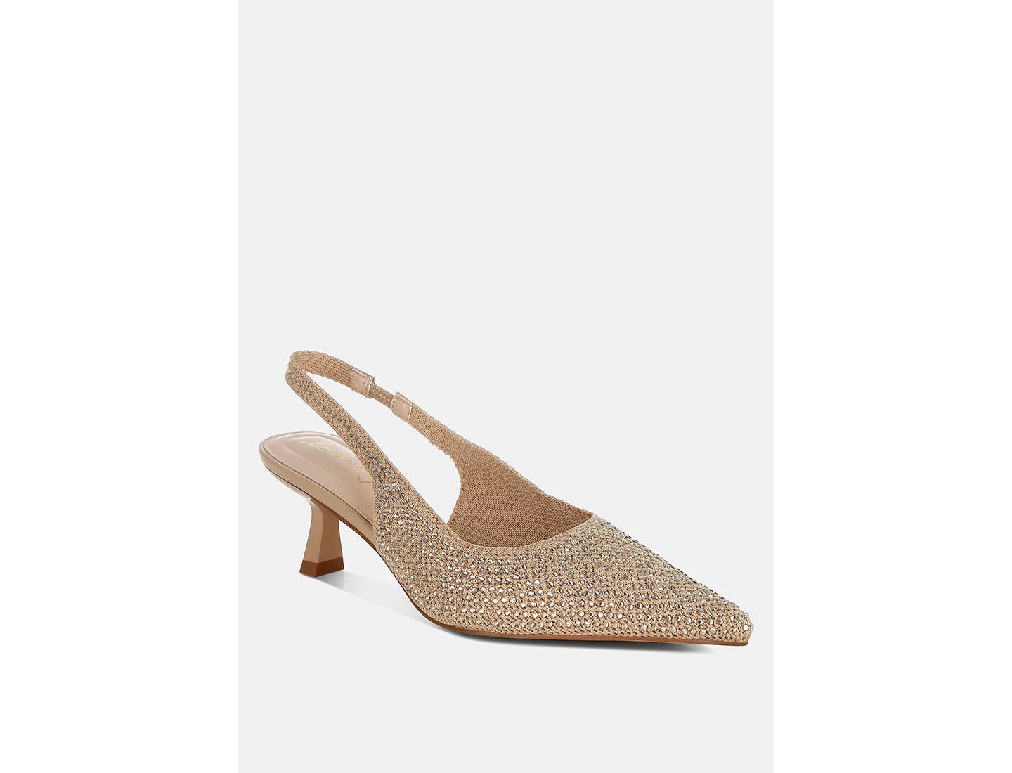 Женские сандалии London Rag Julep Rhinestone Slingback, цвет: Бежевый — фото 1