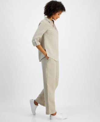 Women's 100% Linen Shirt, Created for Macy's