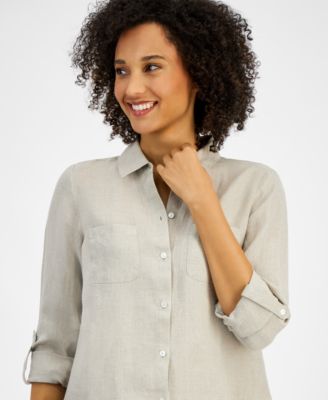 Women's 100% Linen Shirt, Created for Macy's