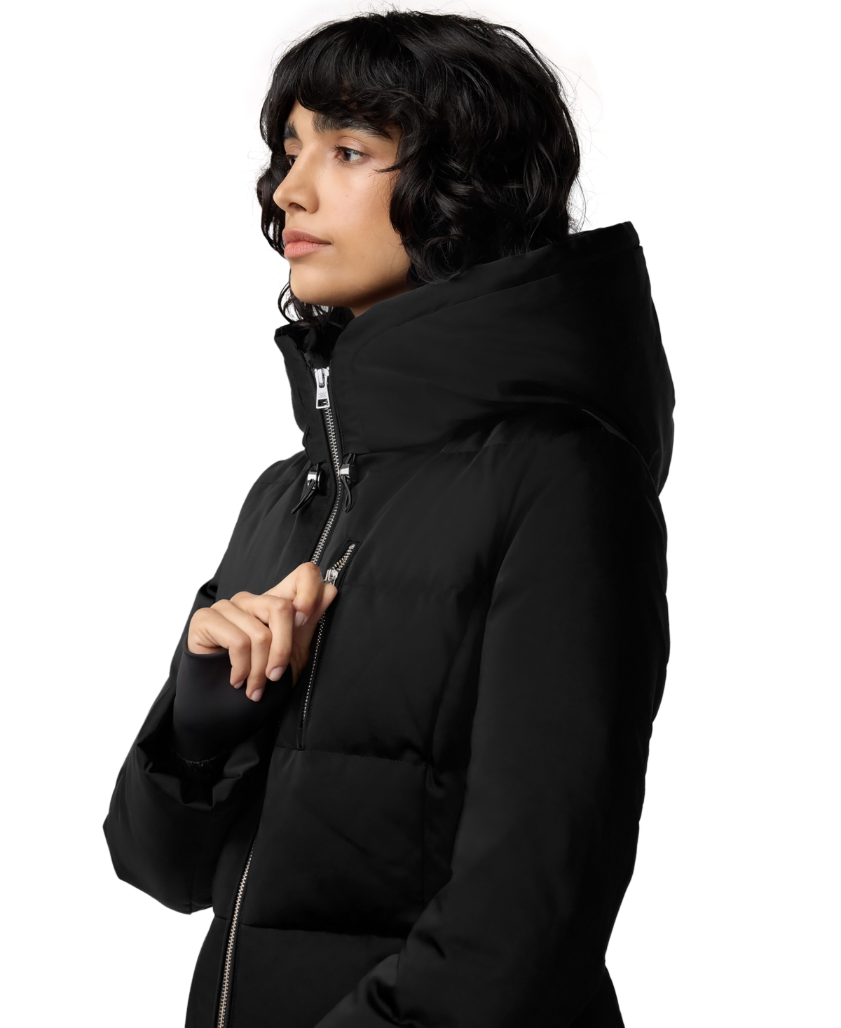 Soia & Kyo Women's Hooded Zip-Front Down Puffer Coat