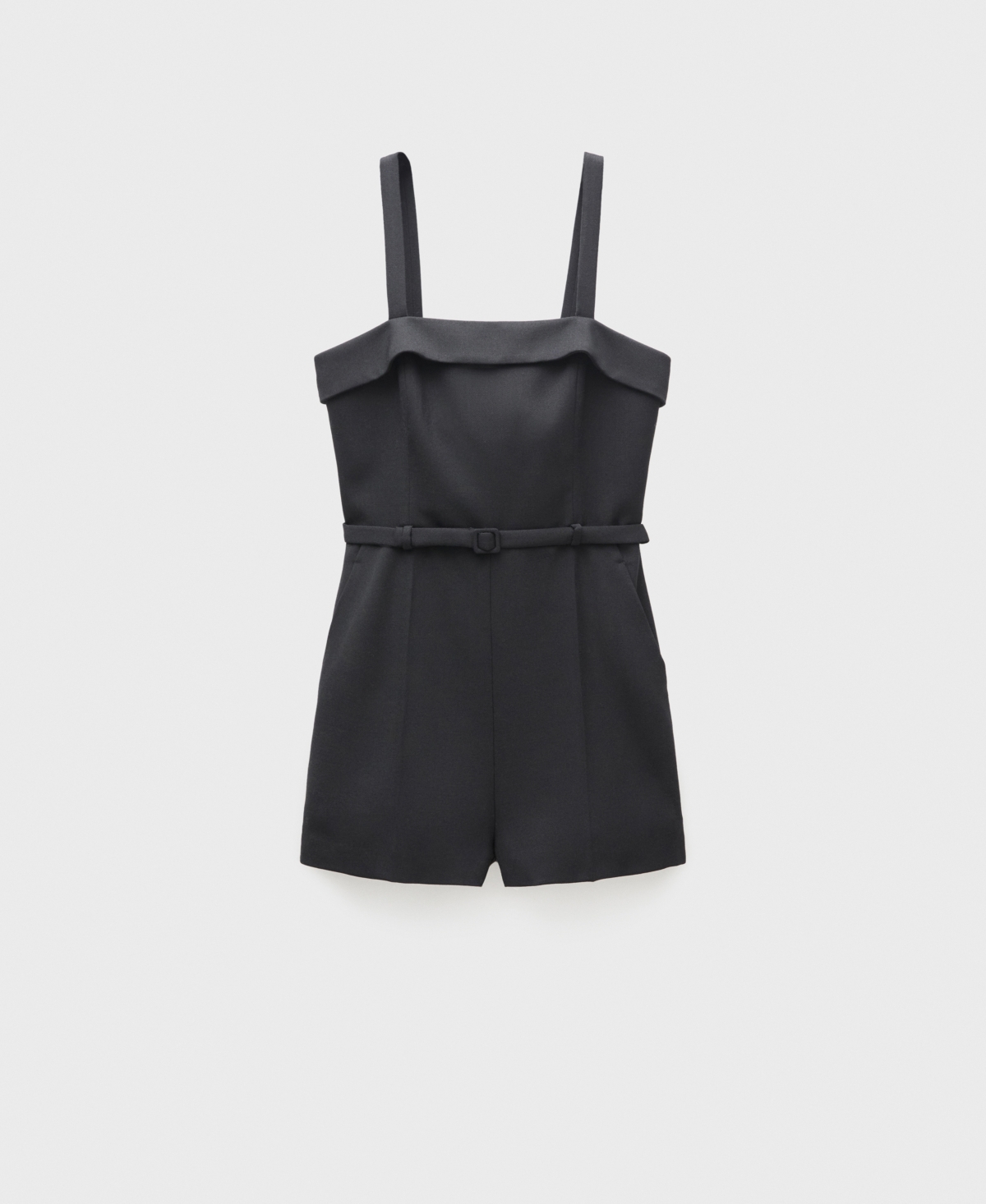 Mango Women's Belt Short Jumpsuit