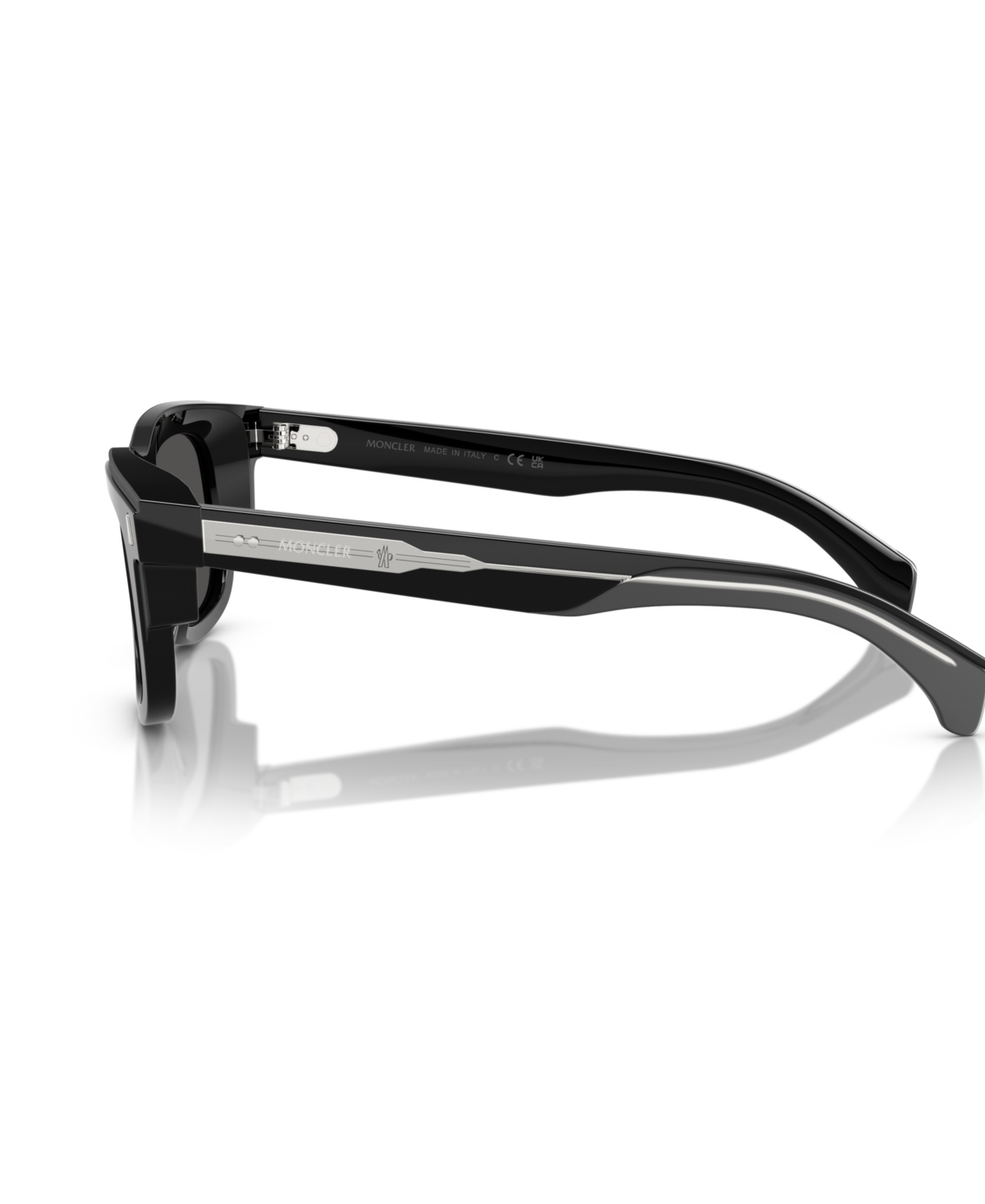 Moncler Acetate Claro Me6004 Sunglasses In Shiny Black