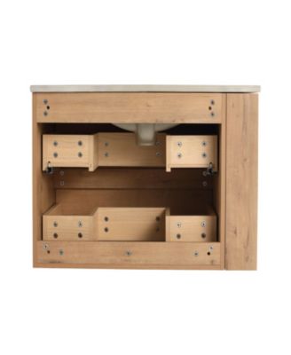 30" Wall Mounting Bathroom Vanity, Soft Close Drawer(Only Vanity, Without Basin)