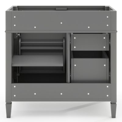 Modern 36'' Bathroom Vanity Cabinet with 3 Drawers, Adjustable Shelf, and Tip-Out Drawer