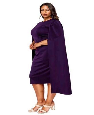 Plus Size Naomi Cape Dress