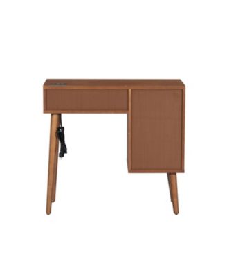  Bohemian Vanity Set with Charging Station, Stool, & 3 Storage Drawers