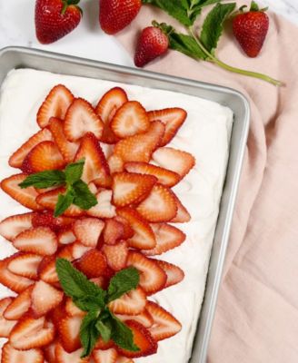 Non-Stick Aluminum Seamless 9" x 13" Rectangular Cake Pan and Lid Set