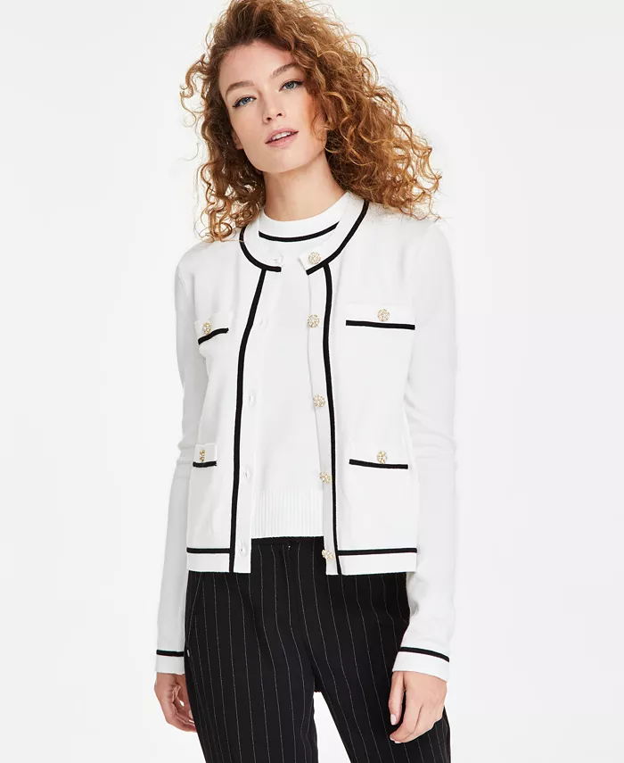 Women's Four-Pocket Crewneck Cardigan - thumbnail 6