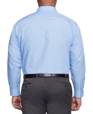 Men's Big & Tall Classic/Regular Fit Wrinkle Free Poplin Solid Dress Shirt