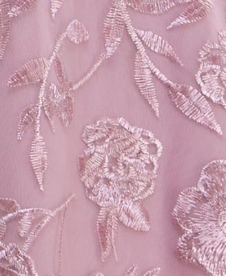 Trixxi Juniors' Embroidered Corset Fit & Flare Dress