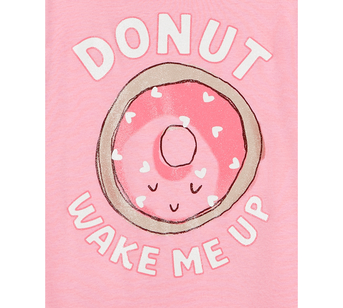 Carter's Little & Big Girls Donut Wake Me Up 100% Snug-Fit Cotton Pajamas, 4 Piece Set -White