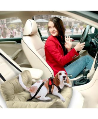 Dog Beds for Cars, Booster Safety Car Seats for Small Dogs, Travel Pet Bed, Seat Belt Compatible