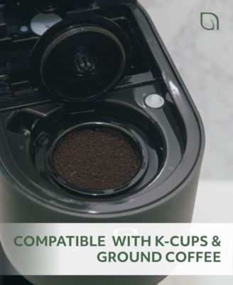 Compact Single Serve Coffee Maker - Compatible with K-Cup Pods Ground Coffee