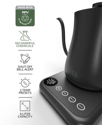 Digital Gooseneck Kettle with 5 Temperature Presets - Precision Heating Pouring for Perfect Brews