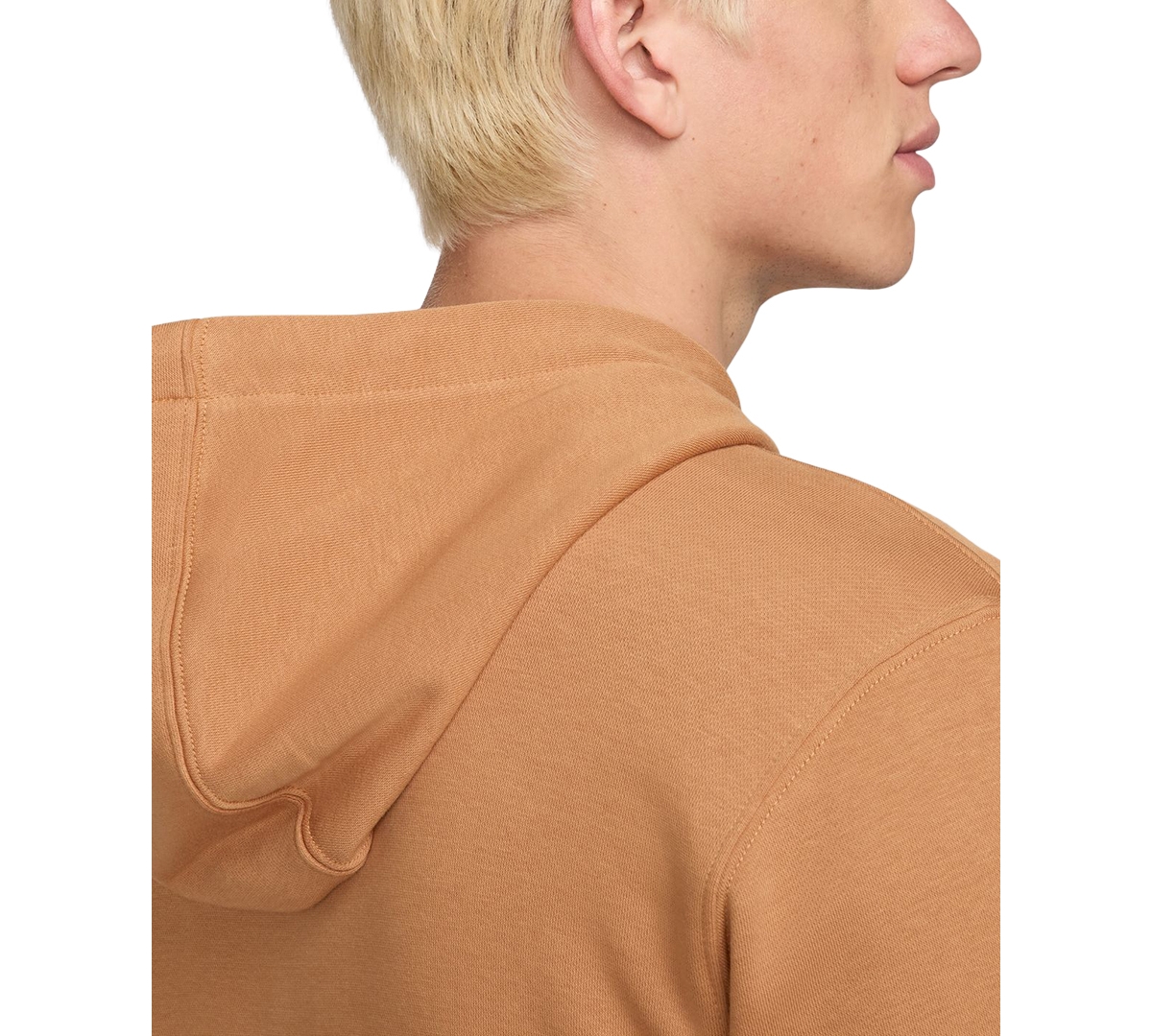 Nike Men's Sportswear Club Fleece Pullover Hoodie -flax/white