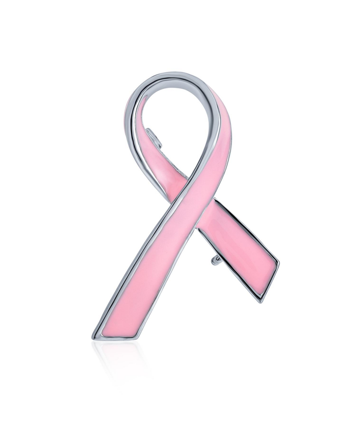 Bling Jewelry Pink Breast Cancer Survivor Pink Enamel Pin Brooch Enamel Gold Plated